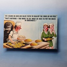 Comic Postcard C1980 Bakery Pies Doughnuts False Teeth Bamforth & Co