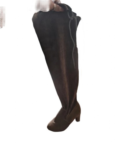 Knee high tie back boots - tie, –