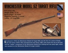 Winchester Model 52 Target Rifle  Atlas Classic Firearms Card