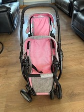 Silver Cross Twin pink stroller
