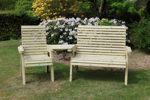 Wooden garden bench - garden,