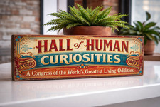 Human Curiosities sign