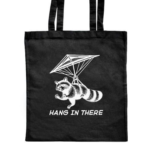 Hang gliding raccoon - 'hang,