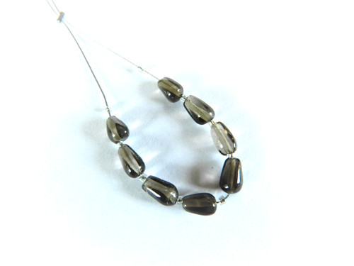Smokey quartz smooth teardrop - quartz,,