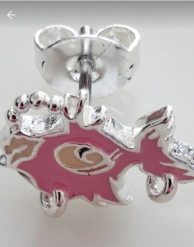 Punky fish enamel stud - enamel,