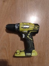 Used Ryobi cordless combi drill - bright green / grey 18v Body Only, No Battery 