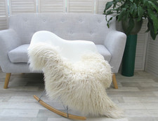 WHITE CURLY MONGOLIAN