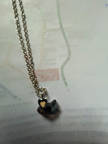 Silver cable chain necklace - silver,