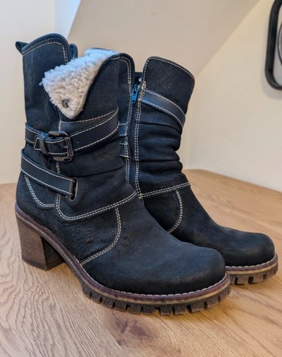 Manas black boots with chunky - manas,