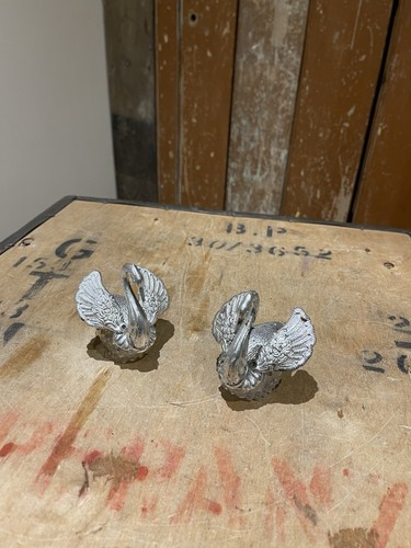 Art deco salt - art, swans