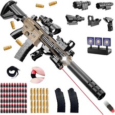 M416 Kids Toy Gun Set with 60 Foam Bullets Manual Toy Rifle for Outdoor Play