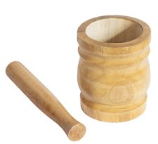 Wooden mortar and pestle - wooden,