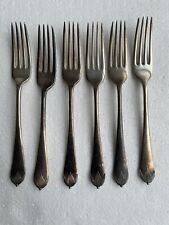 Mappin & Webb Set of 6 Queen Anne Pattern Princes Plate Dessert Forks 18cms