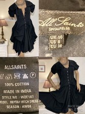 Vtg All Saints Spitalfields Steampunk Victorian Bryony Parachute hitch Dress 10