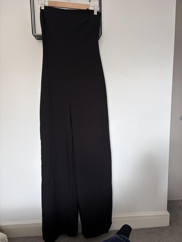 Zara black strapless wide leg - zara,