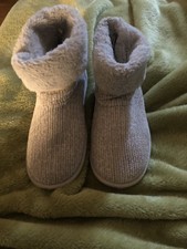 M & S Ladies Grey Slipper Boot
