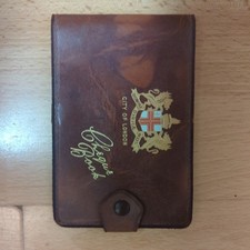Vintage City Of London Leather Cheque Book Wallet