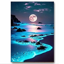 Moonlight Luminous Seascape