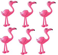 6 x INFLATABLE PINK FLAMINGOS