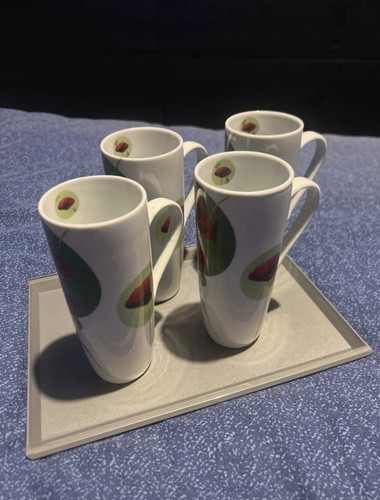 Tall poppy mugs set 4 - set, of