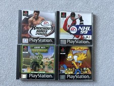 PS1 Games Bundle. NHL99, Simpsons wrestling, Knockout Kings & Army Men.
