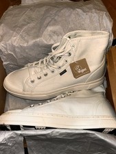 SUPERDRY VEGAN WHITE TRAINERS SIZE 8 BNIB *BOX DAMAGED*