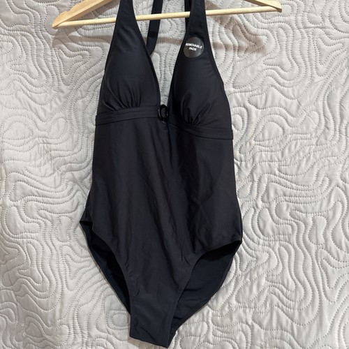 Black halter neck - black, swimsuit