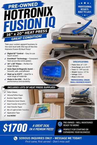 Stahls hotronix fusion heat - stahls, iq