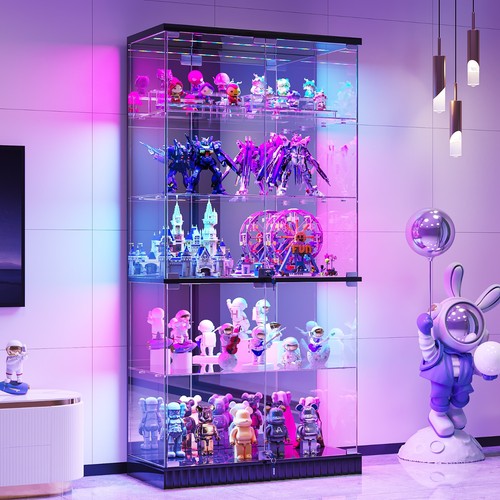 Glass display cabinet with rgb - glass,