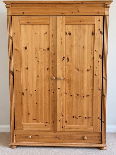 Wood freestanding wardrobe - wood,