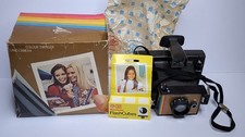 Polaroid Instant Camera Colour Swinger Vintage Boxes with Flash Cubes