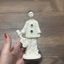 Pierrot Ornament with Guitar Musical Instrument Vintage Style