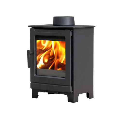 Wood burning stove log burner - burning,