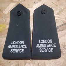 Obsolete Vintage London Ambulance Service  Epaulettes. collector or film use