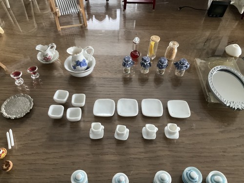 Dolls house furniture - dolls, &