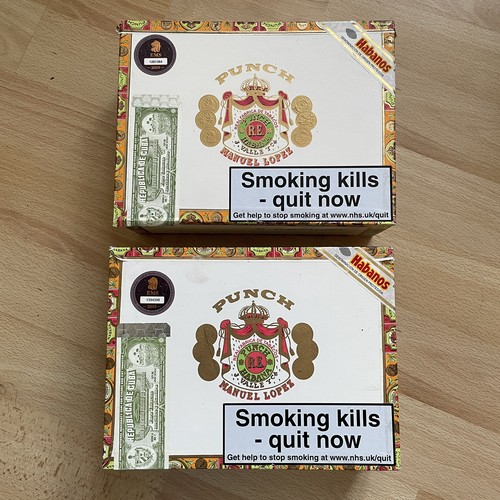 Punch empty wooden cigar boxes - punch,