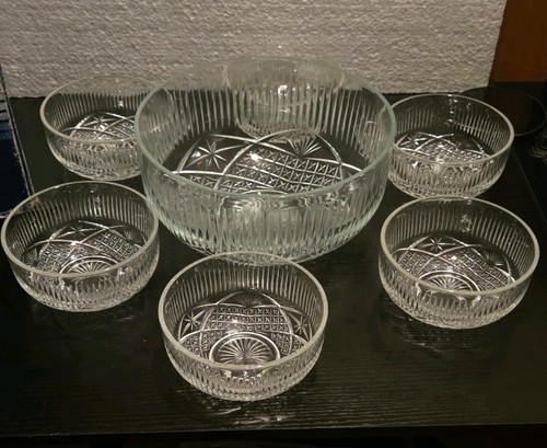 Crisal dahlia glass bowl set - crisal,