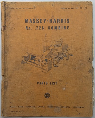 Original massey harris parts - original,