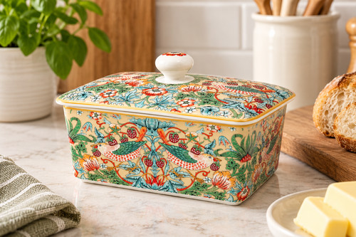 Ceramic butter dish with lid - butter,