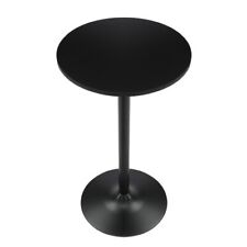1m Tall Round Black Wooden Table - Breakfast Diner Bistro Cafe Pub Bar FREE P&P