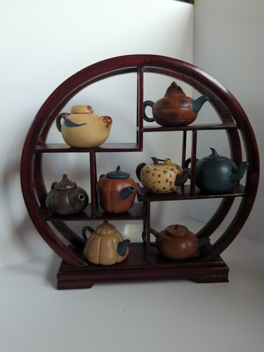 Miniature teapots wooden - a,