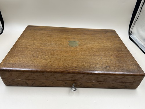 Vintage oak cutlery canteen - oak,