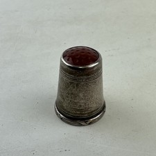Vintage solid silver thimble - solid,