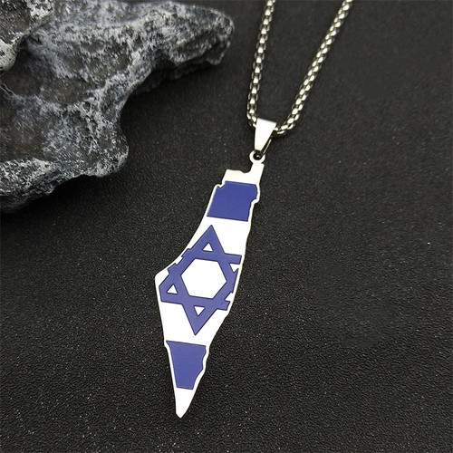 Blue israel map star - blue,