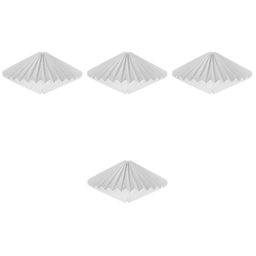 Folding white paper lampshades - white,