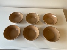 Mason Cash Size 2 Round Individual Pie Dishes Set x 6 Vintage Brown Never Used