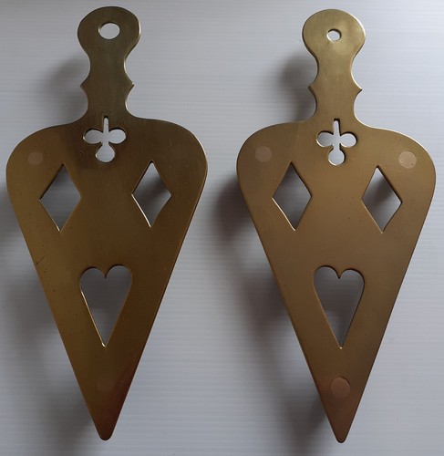 Pair vintage solid brass - pair,