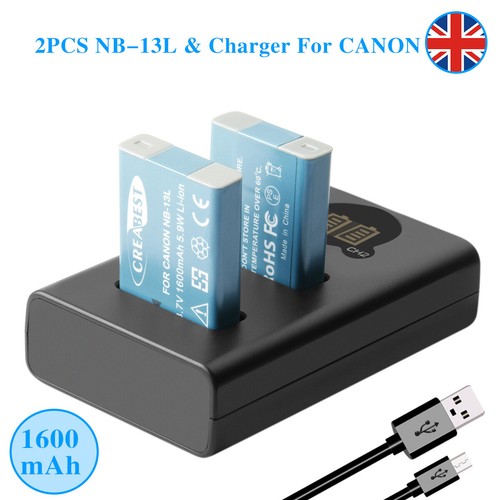 13l battery for canon - 2x, nb-13l