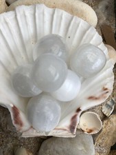 Selenite Tumblestones  x 2 plus Free Organza Bag Genuine Reiki Chakra LARGE