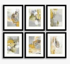 John Lewis Natasha Barnes 'Ochre Dreams' Framed Prints 43 x 33cm Set of 6 A